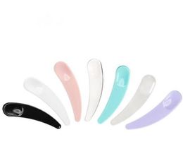 Mini Cosmetic Spatula Scoop Disposable Mask White Plastic Spoon Makeup Maquillage Tools Cream spoon#202184