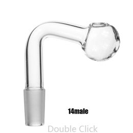 Hookahs Glass Oil Burner pipe 14mm 18mm Clear Thick Pyrex Male Female Joint For Water Bong Rigs wholesale