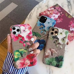 Fashion Flower Design Phone Case for iPhone 12 12pro 11 11pro X Xs Max Xr 8 7 6 6s Plus Hard Cover for Samsung S20 S10 S9 S8 Note 20 10 9 8