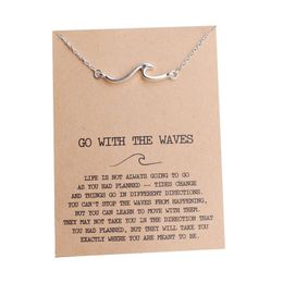 Chains Beach Nautical Surfing Waves Pendant Necklace Famale Party Jewellery Gift