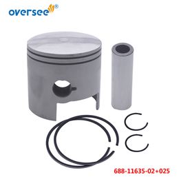 688-11635 Piston Kit Ring 688-11604 plus 025 Parts For Yamaha Outboard Parts 2T 75HP 85HP 90HP Parsun T85 Oversize