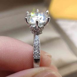 Classic Princess Square Ring Excellent Cut 1 ct Pass Diamond Test D Colour Moissanite Rings Engagement Jewellery