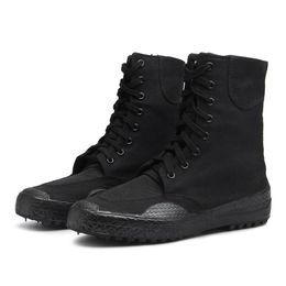 Boots 2021 Spring Autumn Men Shoes Canvas Casual High Top Long Lace-Up Zipper Comfortable Flat Sneakers Size 37-46