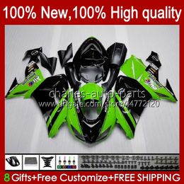 OEM Bodywork For KAWASAKI NINJA ZX1000 ZX-10R ZX1000CC 06-07 Moto Body 14No.17 ZX 10R 10 R 1000 CC 1000CC 2006 2007 ZX10R 06 07 ZX1000C 2006-2007 Fairings green black