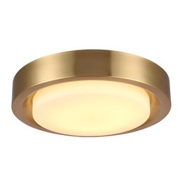 Ceiling Lights Hallway Retro Brass Lamp Porch Light Led Strip Lustre Round Office Glass Lampshade Surface El Lighting Fixtures