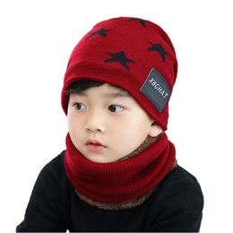 Baby Boy Hat Scarf Set Winter Beanies Knit Cotton Warm Soft Beanie For Children Girls Hip Hop Caps Fashion Accessories