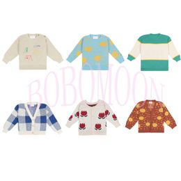 PER-SALE Ship In Early March 2021 Spring Toddler Boy Sweaters Cartoon Cardigan Sweater Girl Buttons Cardigan Size 80-140cm 210308