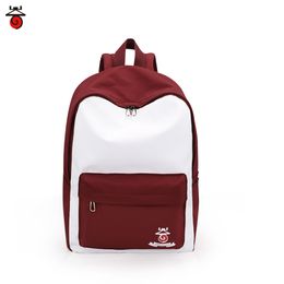 New Trend Red-White Backpack Students School Bags for Girls Waterproof Oxford Large Book Backpacks Sac Femme for Christmas Gifts