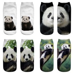 Men's Socks 1 Pair 2,021 Fashion Panda 3D Printing Short Tube Female Ship Single Side