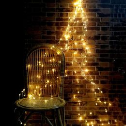 Strings Christmas Tree Solar Powered String Light 600LED Outdoor Garden Fairy Waterproof Copper Wire