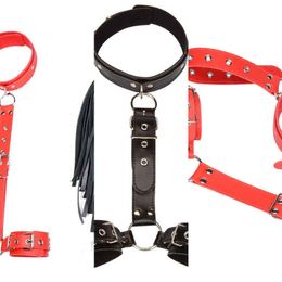 Nxy Sm Bondage Smlove Erotic Sex Toys for Couples Woman y Bdsm Handcuffs Neck Collar Whip Adult Slave Accessories 1223