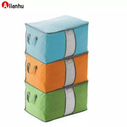 Portable Quilt Storage Bag Non Woven Folding House Room Storage Boxes Clothing Blanket Pillow Underbed Bedding Big Organiser Bags DBC wjy954