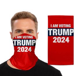 Trump 2024 Magic Scarf 3D Turban Face Mask Neck Gaiter Windproof Masks Dust Outdoor Balaclava Bandana 10 Styles For Adult Outdoor Activities