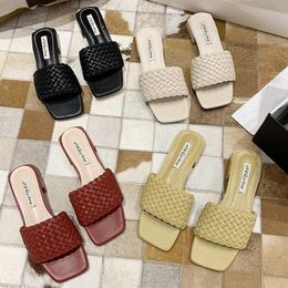 Slippers 2021 Design Mules Slides Women Flats Sandals Outdoor Fetish Summer Stripper Sandles Prom Office Sexy Shoes