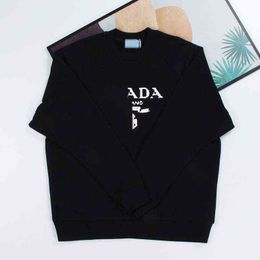 2021 Autumn and Winter p Fashion Brand Offset Letter Long Staple Cotton Soft Elastic Versatile Men's Sweater