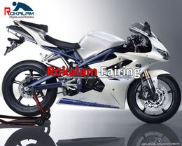 Customise Fairings For Triumph Daytona675 09 10 11 12 Cowling Set Daytona 675 2009-2012 White Sportbike Fairing (Injection Molding)