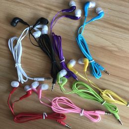 Cell Phone Earphones Colorful Disposable Earphone Cheapest New In Ear Headphone 3.5mm Earbud Earphone For MP3 4