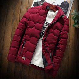 Autumn Winter Mens Cotton Padded Jackets Men's Fashion Casual Outdoor Warm Coat Male Outwear Thicken Down Coats 210928