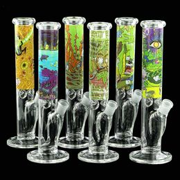 Glass Bong Straight bongs smoking water pipe silicone hookahs dab rigs pipes for cigarette