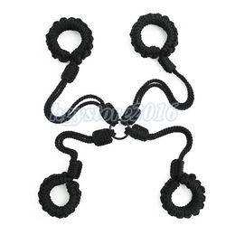 Bondage Binding Rope Art Foreplay Handcuffs Neck Collar Ankle Cuff Slave Restraint BDSM #98