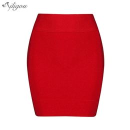 Mini Bandage Sexy Female Summer Black Red Arrival Tight Skirt Elegant Celebrity Party Club Ladies Costume 210525