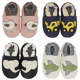 Carozoo Lovely Styles Baby Boys First Walker Shoes Cow Leather Bebe Shoes 210317