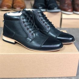 Designer Martin Boots Uomo Scarpe alla caviglia Stivali da cowboy occidentali Zip sul lato Abito alla moda Matrimonio per feste con scatola