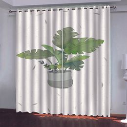 2021 New Printing Photo Curtain vase Curtains For Living Room Bedroom Modern Fashion Blackout Drapes
