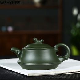 WSHYUFEI new teapot purple clay tea Pot Raw ore Green mud custom tea set handmade kettle Chinese drinkware 200ml