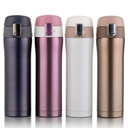 4 Colors Home Kitchen Vacuum Flasks Thermoses 500ml /350ml Stainless Steel Insulated Thermos Cup Coffee Mug Travel Drink Bottl 211109