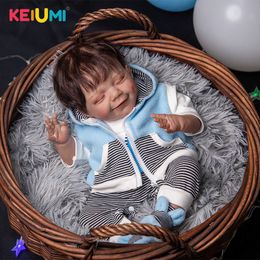 Super Soft 50 cm Memory Doll Reborn Baby Dolls Rooted Fiber Hair Silicone Cloth Body Reborn Bebe Toys Kid Children's Day Gifts Q0910