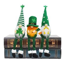 Decoration Faceless Elderly Green Clover Dolls Ornaments St. Patrick's Day Doll Irish Days Party Decor Saint Patrick