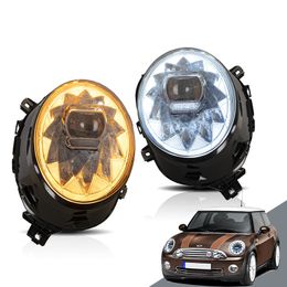 Automobile Brake Light For BMW Mini F56 2014-2018 Headlight Assembly LED Bifocal Lens Low Beam Lamp Headlight Fog+DRL Running Lights