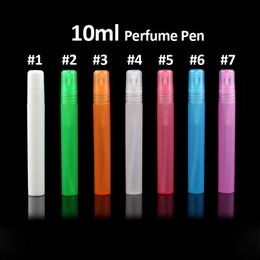 DHL 10 Travel Portable Perfume Bottle Spray Bottles Empty Cosmetic Containers 10ml Perfume Empty Atomizer Plastic Pen