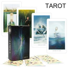 Tarot Deck 78 Cards, English Version Divination Hologram Paper,Suitable for Beginners, Party Board Game Interactive Games