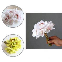 Decorative Flowers & Wreaths Charming 1 Bouquet Durable Delicately Cut Artificial Flower Faux Silk Fake Eye-catching For Bride