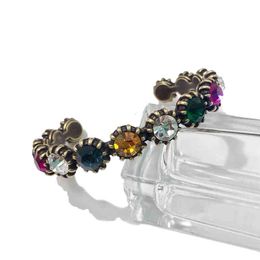 Charm Bracelets 09 Color Diamond Open Tide Ins National Style Design Super Flash Crystal Fashion