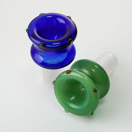 Colorful Heady Glass Bowl Smoking Accessories 14mm 18mm Female Male Joint Funnel For Water Pipe Glass Bong Handle Dry Herb Tobacco Tool SW100