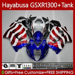 OEM Body +Tank For SUZUKI Hayabusa GSXR 1300CC GSXR-1300 1300 CC 1996 2007 74No.4 GSX-R1300 GSXR1300 96 97 98 99 00 01 GSX R1300 02 03 04 05 06 07 Fairing Kit USA FLAG