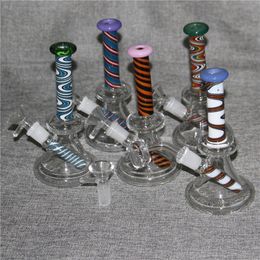 Glass Bong Dab Rig Hookahs Recycler Rigs Water Pipe 14mm Joint Bongs with Heady Bowl Quartz Nails
