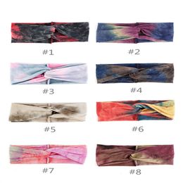 Yoga Hair Bands Women Tie-dye Classic Elasticity Fitness Candy Colour Girl Sports headband Comfortable breathable lu Absorb sweat Running non slip Turban LL