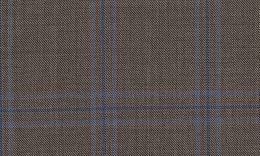 233686-9687 Pure wool high count worsted fabric [Brown Mixed Cheque Twill W100](FSA)