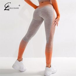 Women Sexy Push Up High Waist Leggings Gym Activewear Seamless Legging Knitting Workout Femme Jegging 210925
