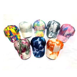Hat tie-dye hipster baseball cap Variable print ball caps versatile fashionable hats for men and women