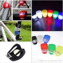 Bicycle Front Light Silicone LED Head Front Rear Wheel Bike Lights Waterproof Cycling With Battery Bicycles Accessories Bikes Lamp DLH053