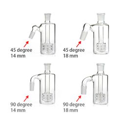 Glass Ash Catchers 14mm 18mm 45 90 Degrees 14mm male Ashcatcher matrix perc Percolator Adapters for Glass Bongs Oil Rigs