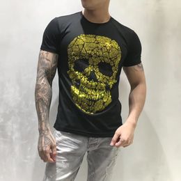 Plein Bear t Shirt Pp Mens Designer Tshirts Brand Clothing Rhinestone Graphic T-shirt Skull Printed Bling Stone Classical High Quality Hip Hop Casual Top Tees 117