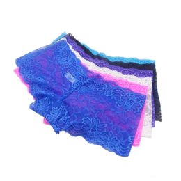 6 Pcs/Lot Arrival Ladies Underwear Sexy Transparent Lace Women's Boyshort Panties M L XL XXL 6831 211021