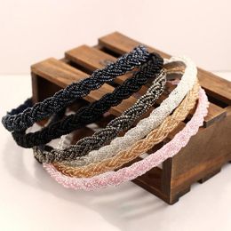 Hair Accessories Girlish Durable No Slipping Band Assorted Colours Beaded Headwear Burrs-free For Outdoor
