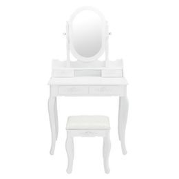 -Schlafzimmermöbel Einfaches Licht Luxus MDF Dressing Tisch Einzelspiegel Schmuck Schrank Kommode Weiß